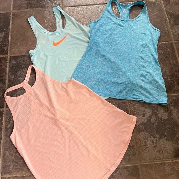 Nike Tops - Nike Women's Racerback Tank Tops - Blue, Pink, and Light Blue